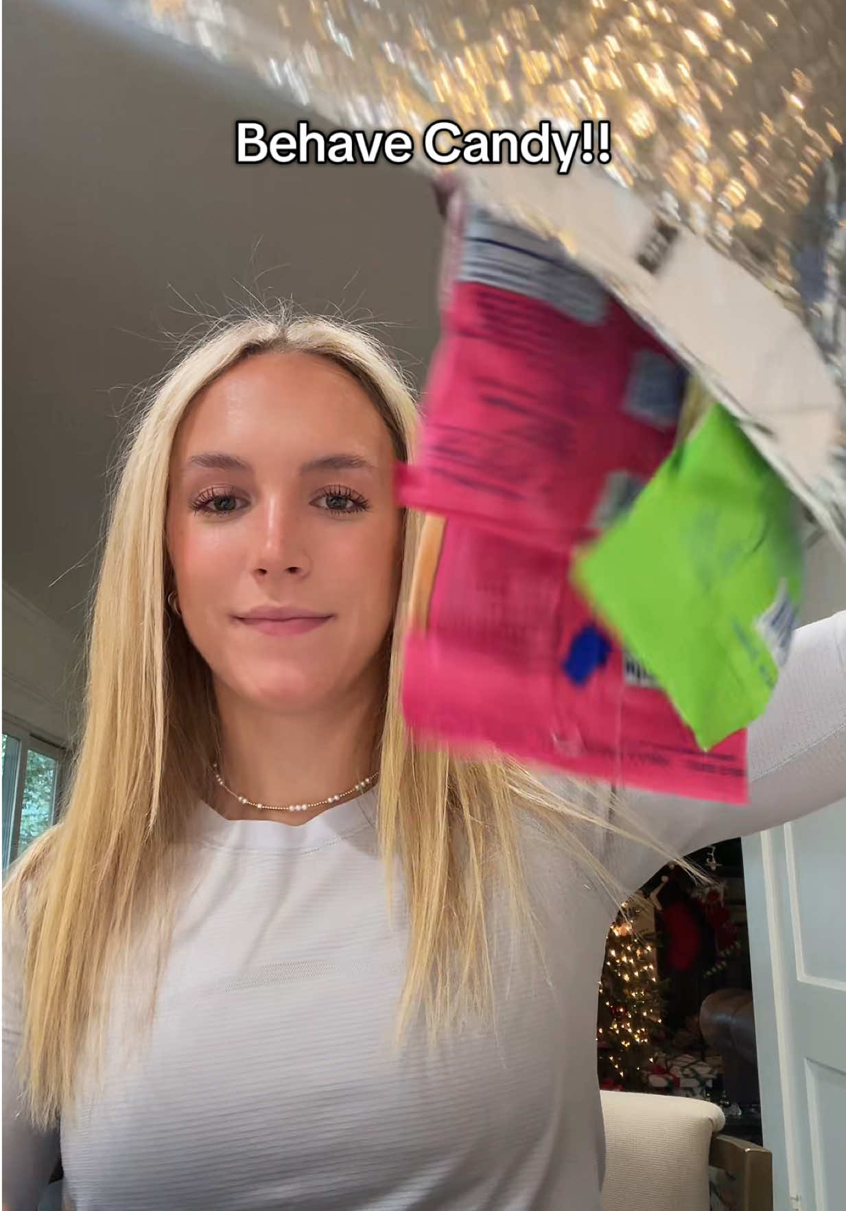 TikTok post by @camillerunsalot for BEHAVE. Caption reads: Thank you @BEHAVE Candy !!! I’m obsessed!!!....