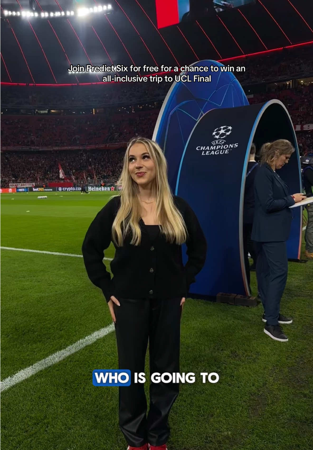 TikTok post by @laramariecoutinho for Crypto.com. Caption reads: [...] moment - all thanks to @Crypto.com. Claim....