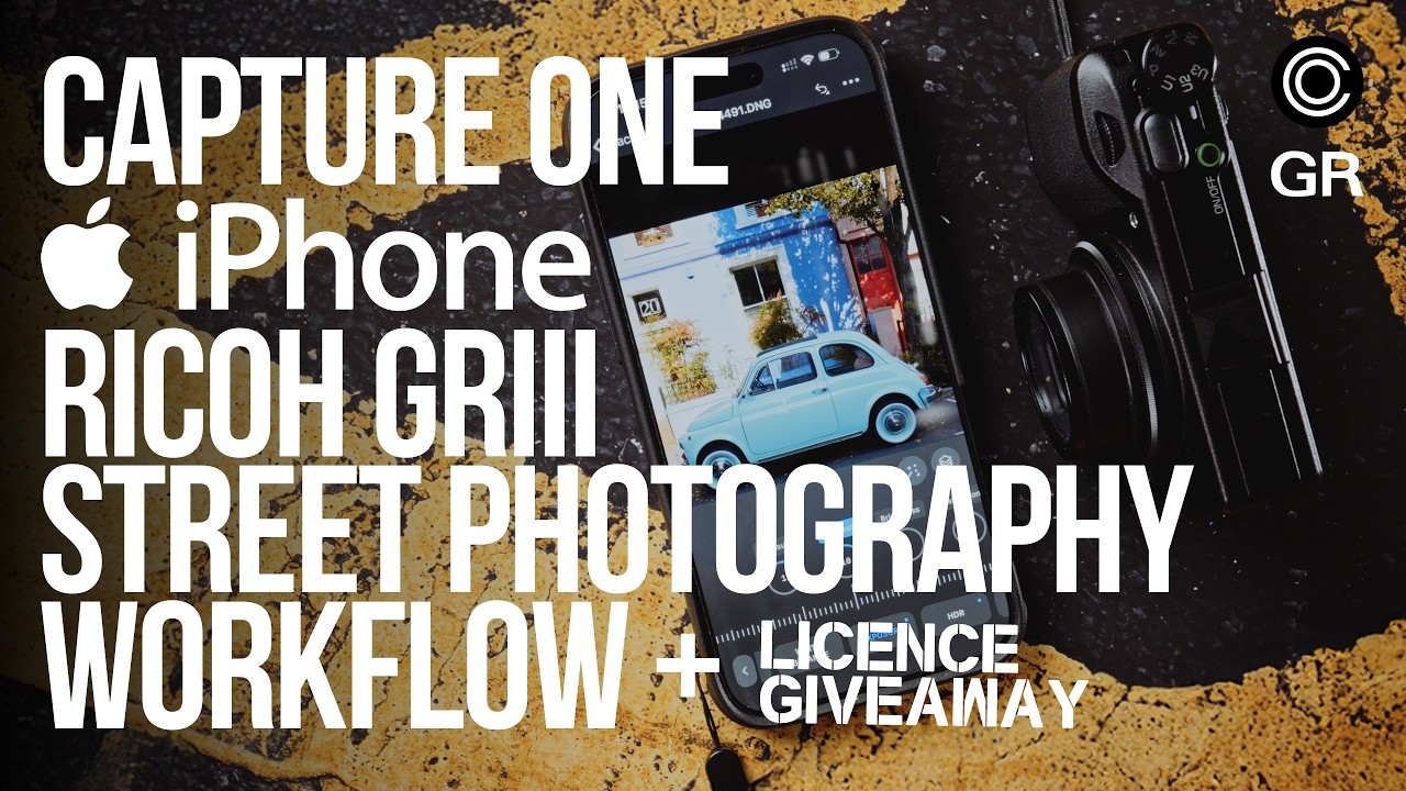 YouTube post by @SimonSonghurst for GRAMS28. Caption reads: Capture One Mobile - Perfect Street Photography....