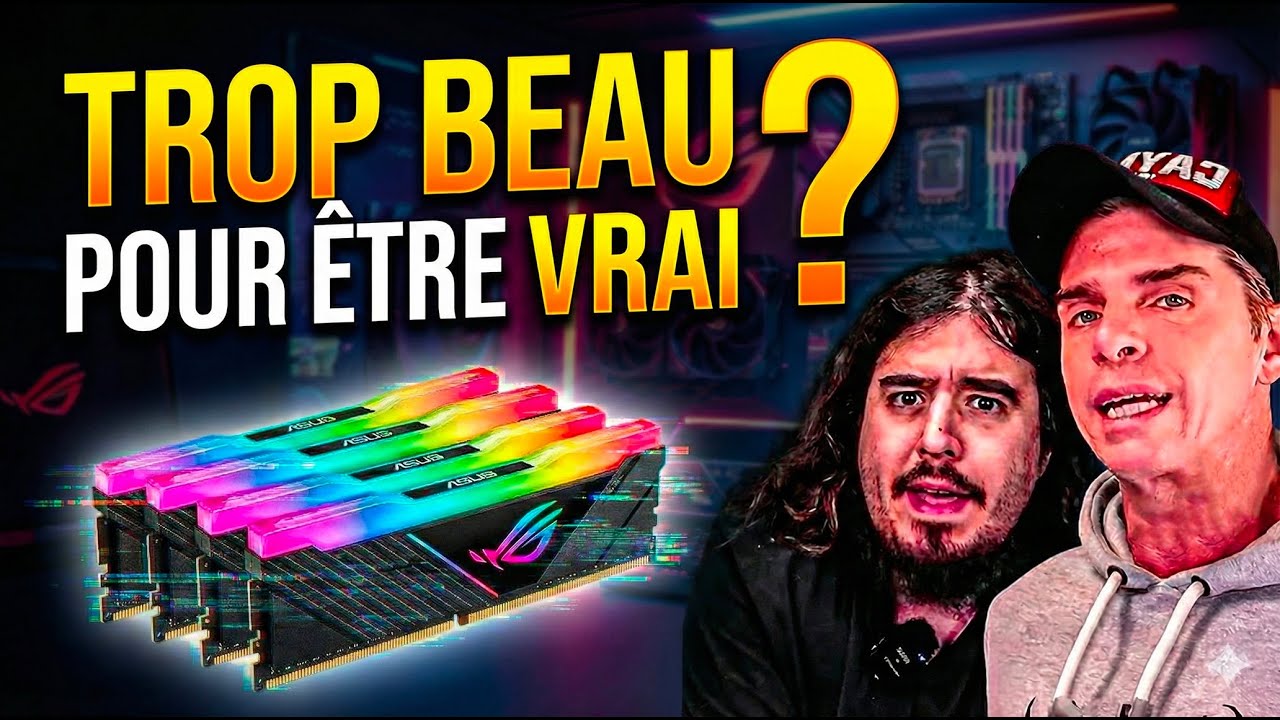YouTube post by @PAXPC for Gvgmall. Caption reads: ASUS RAM Arrives: Too good to be true?.