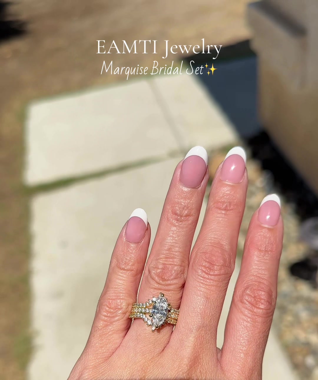 TikTok post by @yesikuh2008 for EAMTI Jewelry. Caption reads: @EAMTI Jewelry #weddingring #weddingtok #engament....