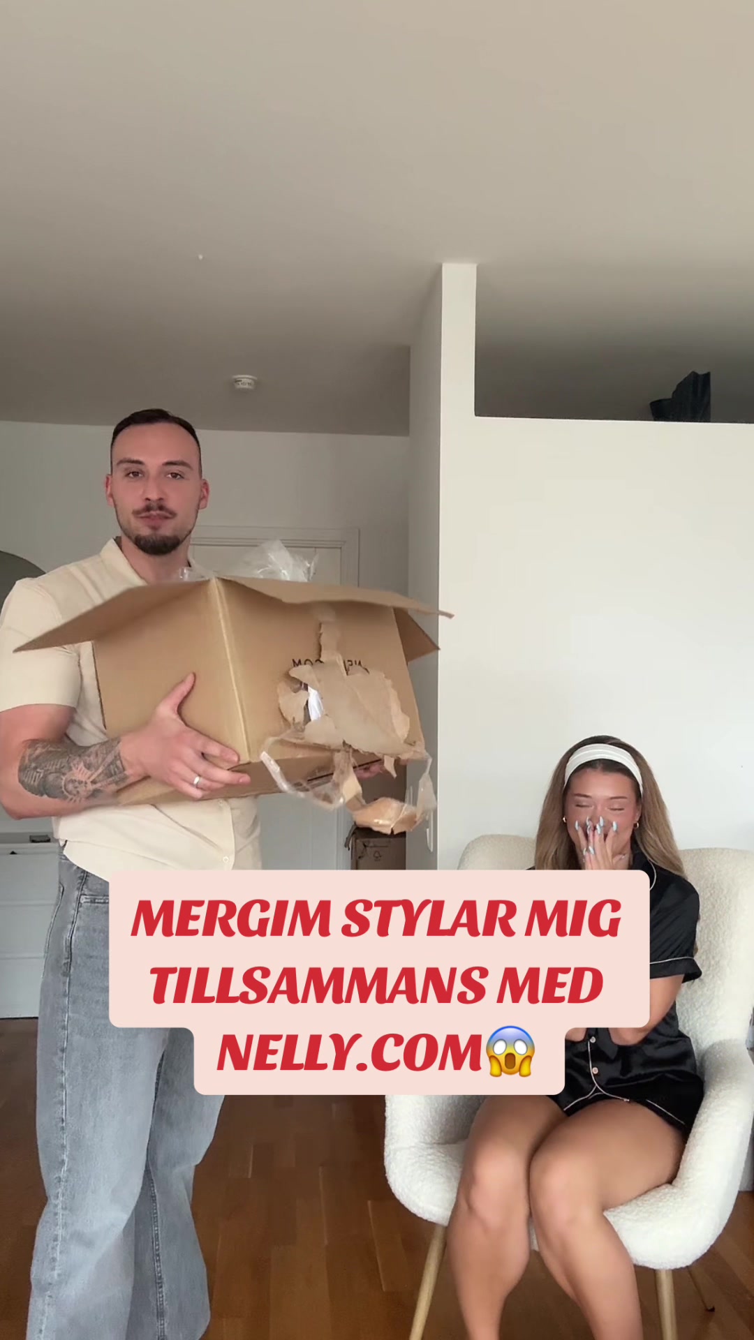 TikTok post by @sarabekaduic for Nelly. Caption reads: I betalt samarbete med @NELLY.COM ALLT LÄNKAT I....