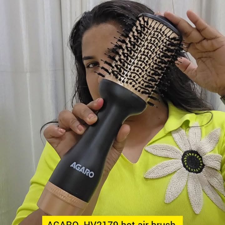 Instagram post by @ruchi.goyal.12382 for AGARO Lifestyle. Caption reads: ✨Salon-style hair at home!✨ Thanks to the AGARO....