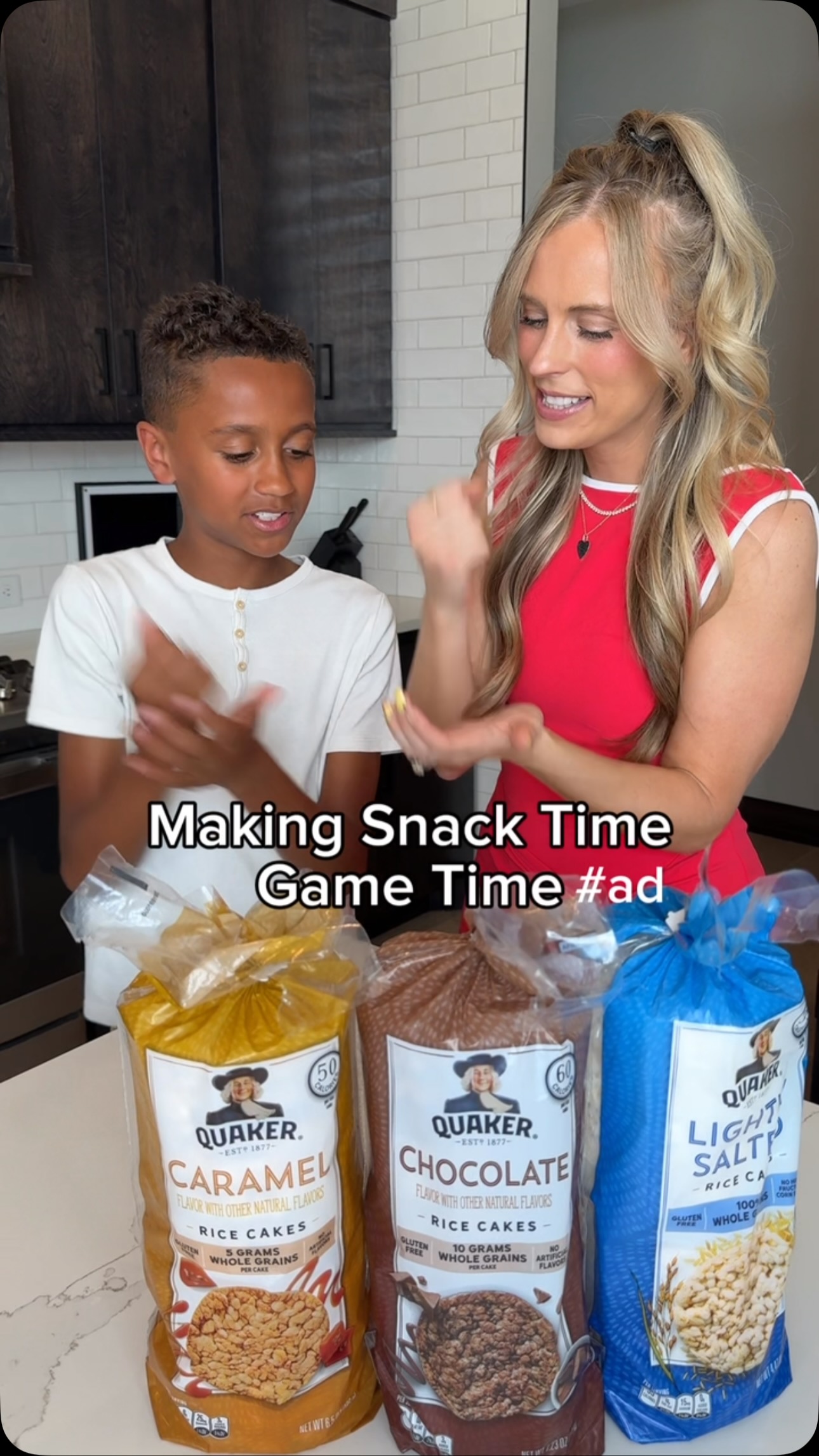 Instagram post by @getcarriedawayy for Quaker Oats. Caption reads: #ad Snack time with a twist ✂️✋🪨—

Now it’s your....