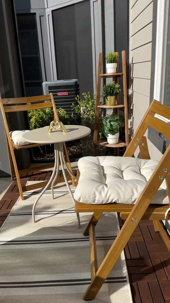 Instagram post by @alyssaa.howard for IKEA USA. Caption reads: patio transformations for the winnn 😚👏🏽 i love....