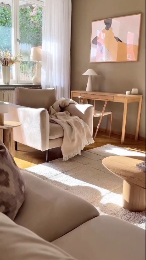 Instagram post by @daisyadalyhome for Pottery Barn. Caption reads: #ad 
Styling this living room has been such a....