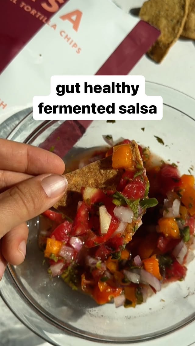Instagram post by @revolveprimalhealth for MASA Chips. Caption reads: probiotic rich salsa recipe 👇👇 You need: - 1 lb....