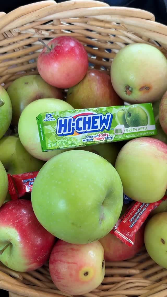 Instagram post by @jordyyhard for HI-CHEW. Caption reads: obsessed w fall activities and @hichewusa mystery....