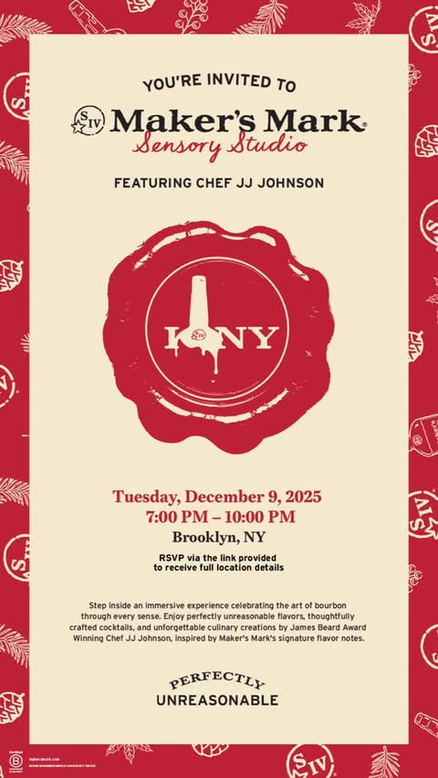 Instagram post by @chefjj for Maker’s Mark. Caption reads: Excited to team up with @makersmark for the....