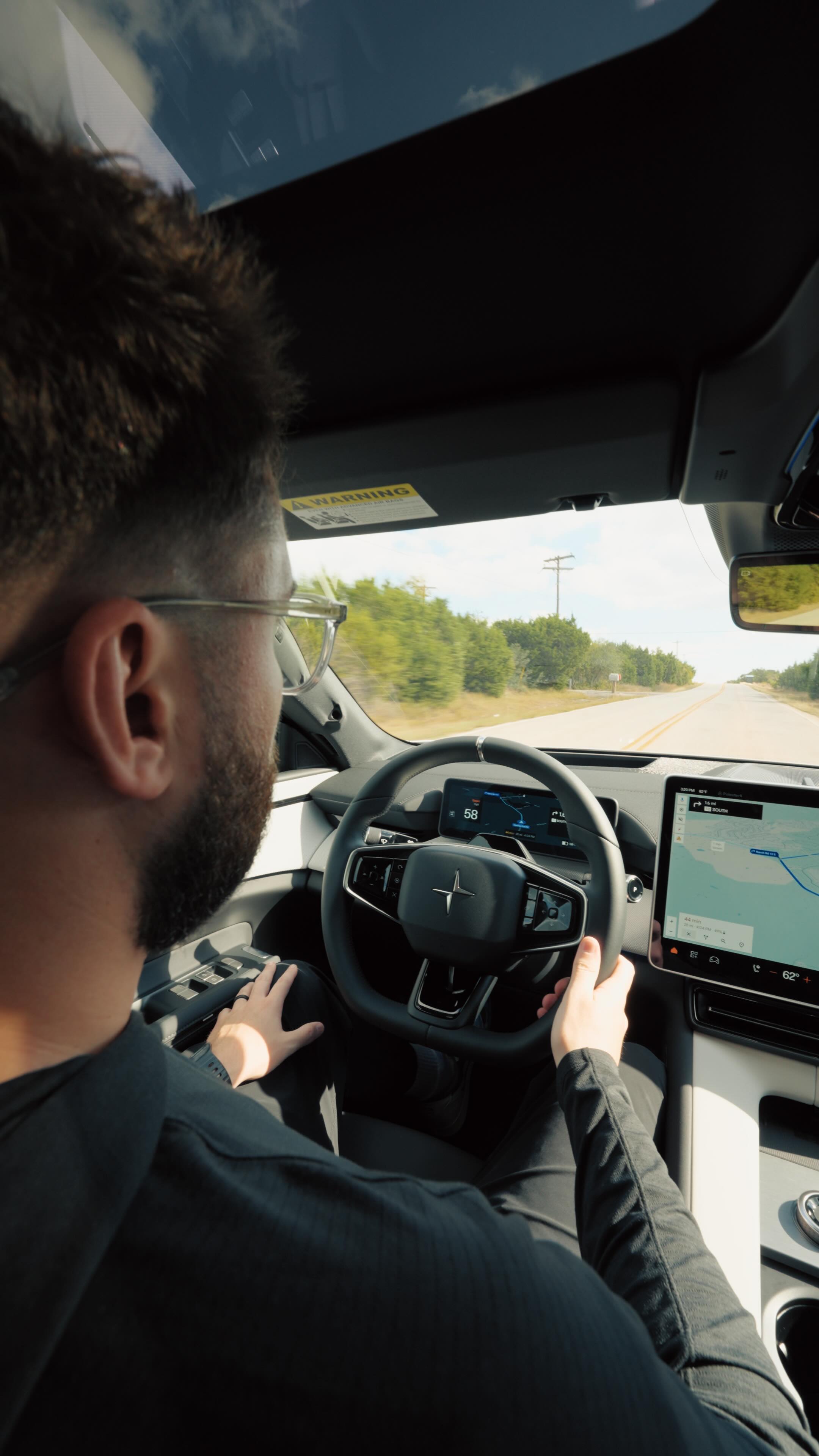 Instagram post by @mattykay for Polestar. Caption reads: The Polestar 4 looks so good! Refined design meets....