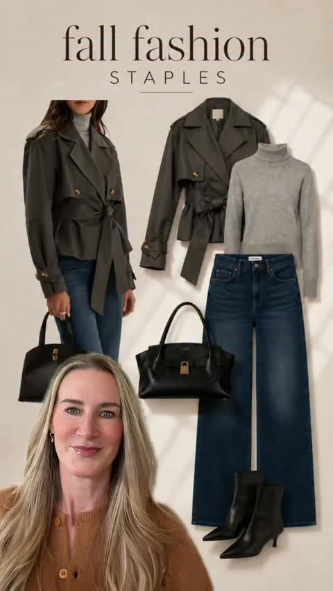 Instagram post by @celebstyleguide for Saks Fifth Avenue. Caption reads: These are the fall wardrobe staples you’ll likely....