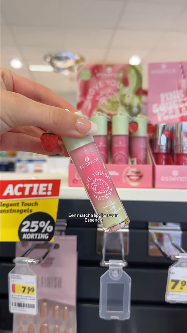 Instagram post by @demivanlankveld for Kruidvat. Caption reads: [...] die matcha lipgloss wil je toch hebben???!!....