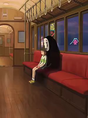 TikTok post by @stvlightss for Mico Widget. Caption reads: [...] my phone into Spirited away with Mico....