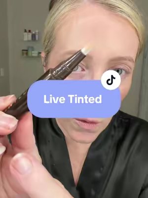 TikTok post by @thatgirlmel81 for LIVE TINTED. Caption reads: Gifted by Live tinted @Live Tinted #matureskin....