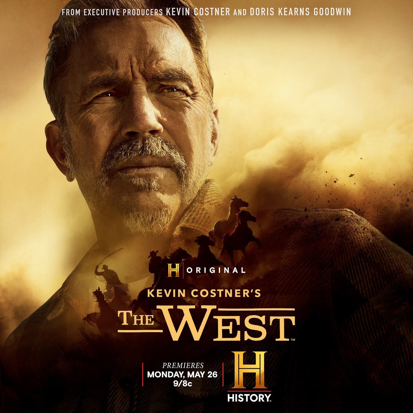 Instagram post by @doriskgoodwin for HISTORY. Caption reads: Really excited to dive deeper into the history of....