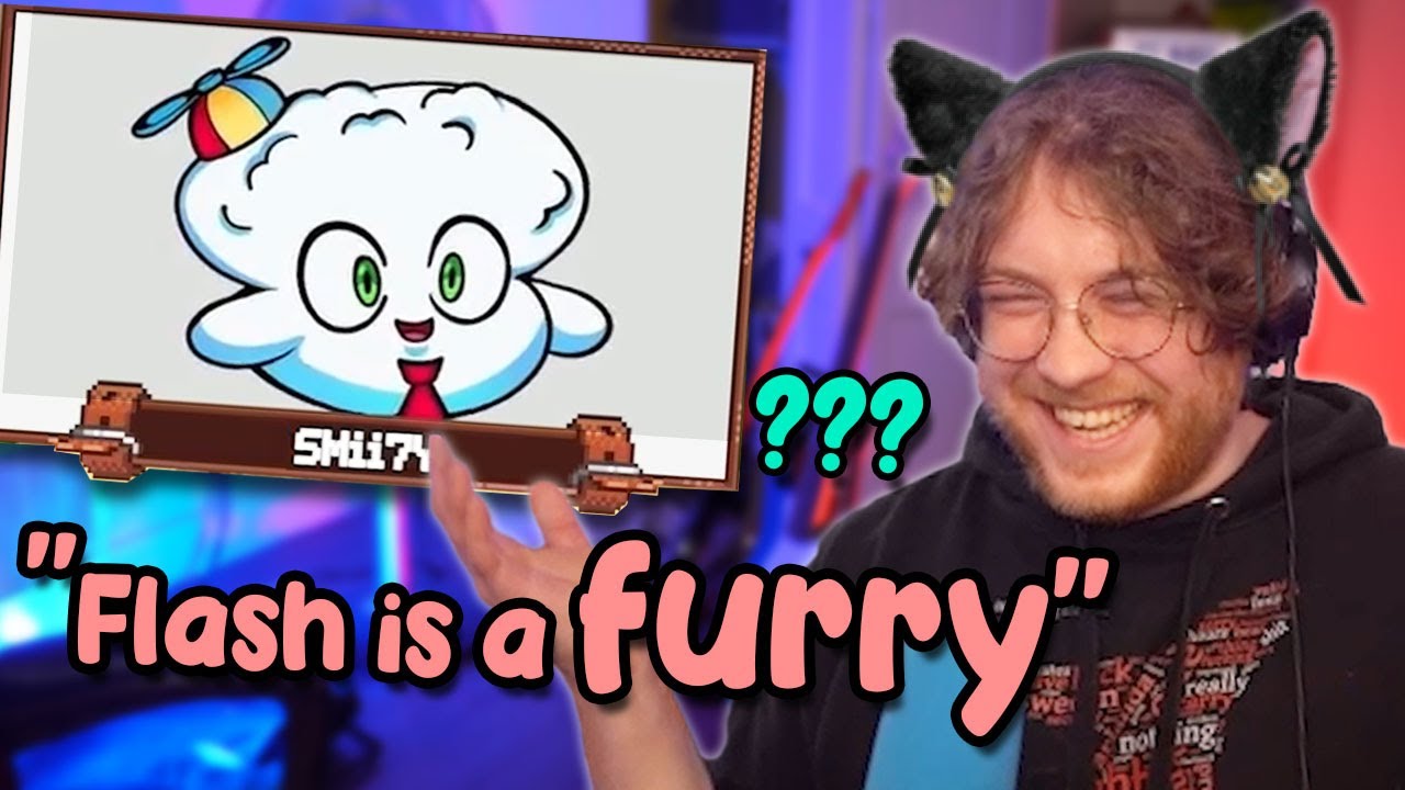 YouTube post by @FlashGamesNemesis for Ekster. Caption reads: Smii7y roasted me (Funny Stream Moments #10).