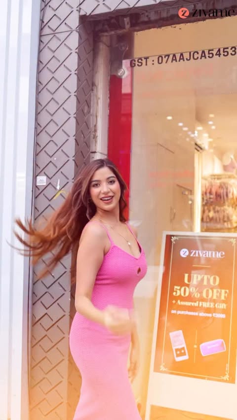 Instagram post by @iambhavyamonga for Zivame. Caption reads: [...] my honeymoon wardrobe, one perfect Zivame....