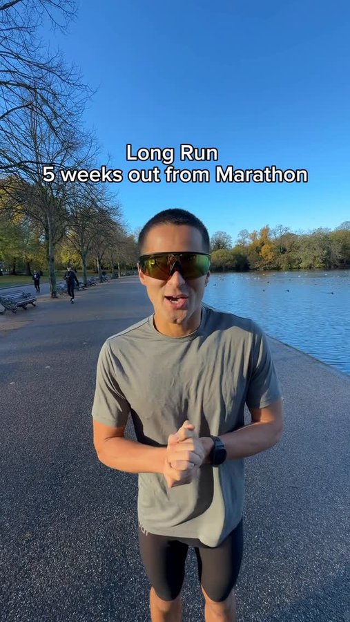 Instagram post by @coachtommy.nrg for Oakley. Caption reads: 28km long run.
Testing the new @oakleymeta....