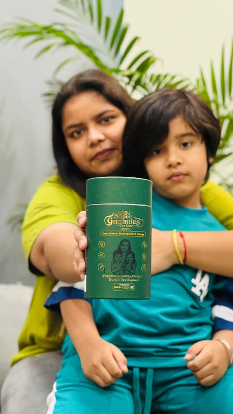 Instagram post by @advik__lavish for Vasu Healthcare. Caption reads: Har parent ka same question 🤔 – kya mera kid....