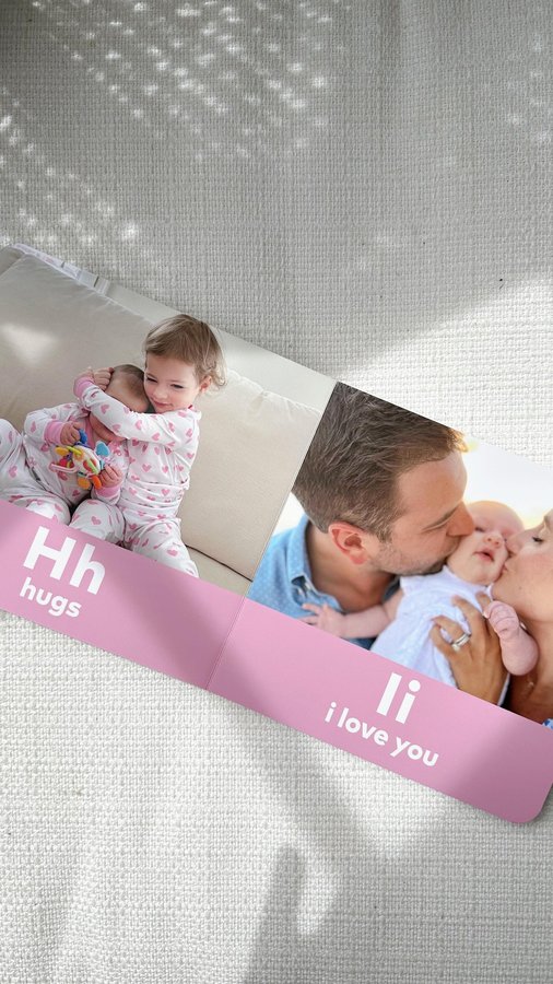 Instagram post by @ma.satterfield for Artifact Uprising. Caption reads: I’ve never been this excited to give her a gift 🥹....