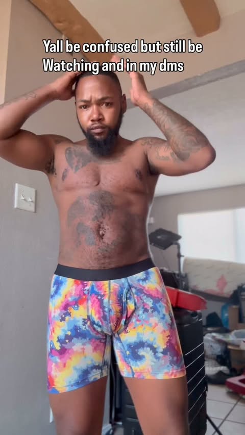 Instagram post by @dareal.may for MeUndies. Caption reads: [...] with these cis-men mental 🙂‍↔️ @meundies on....