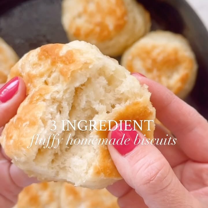 Instagram post by @handmade.farmhouse for Lifeway Foods. Caption reads: Comment LINK for this easy 3 ingredient biscuit....