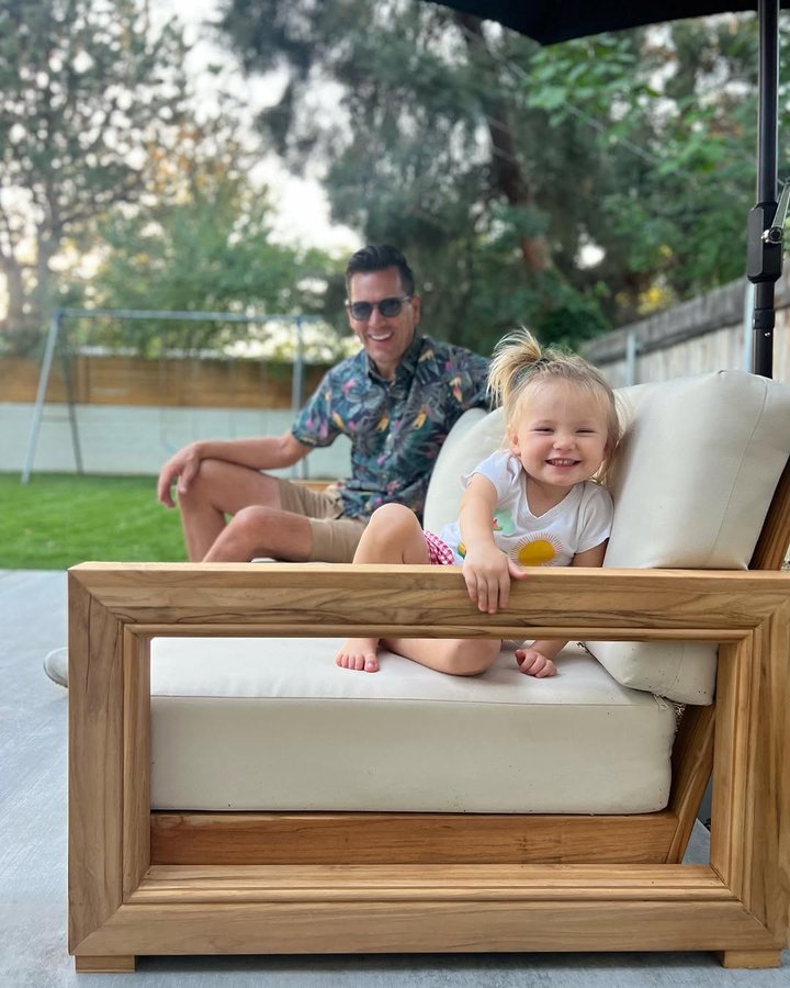 Instagram post by @lukehenrycaldwell for Overstock. Caption reads: My favorite place to be is the backyard with my....