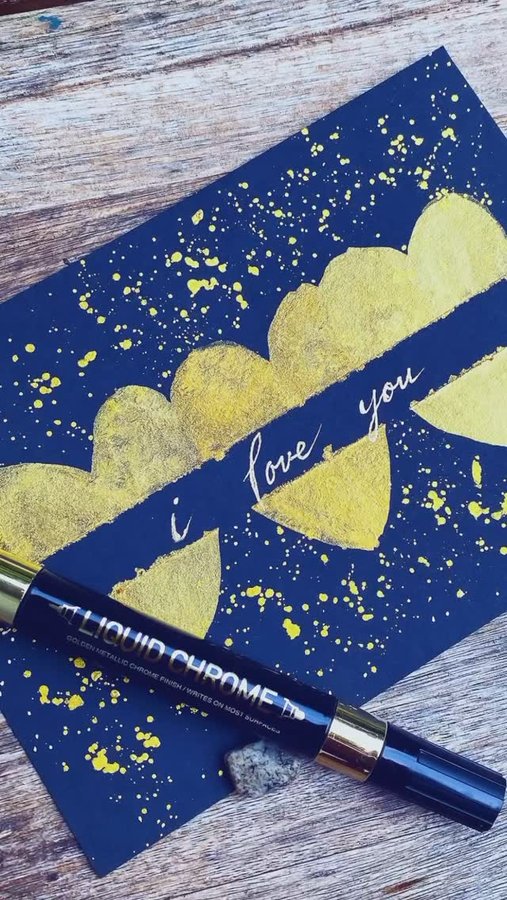 Instagram post by @mamapandapainter for Kuretake ZIG. Caption reads: ONLY 6 strokes to make this card! 
Just press and....