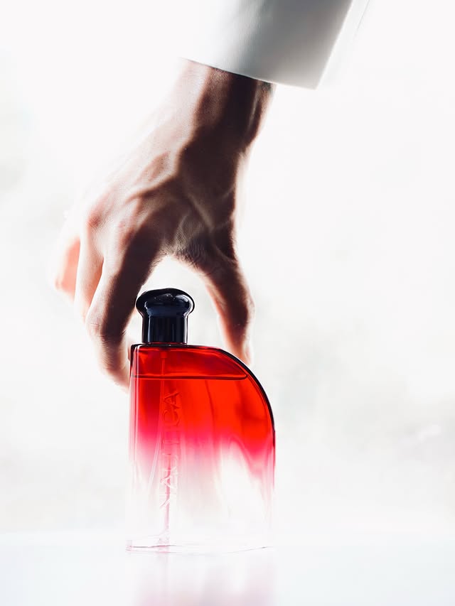Instagram post by @sparsh_alawadhi for Nautica. Caption reads: Nautica Red, for the man always ready [...].
