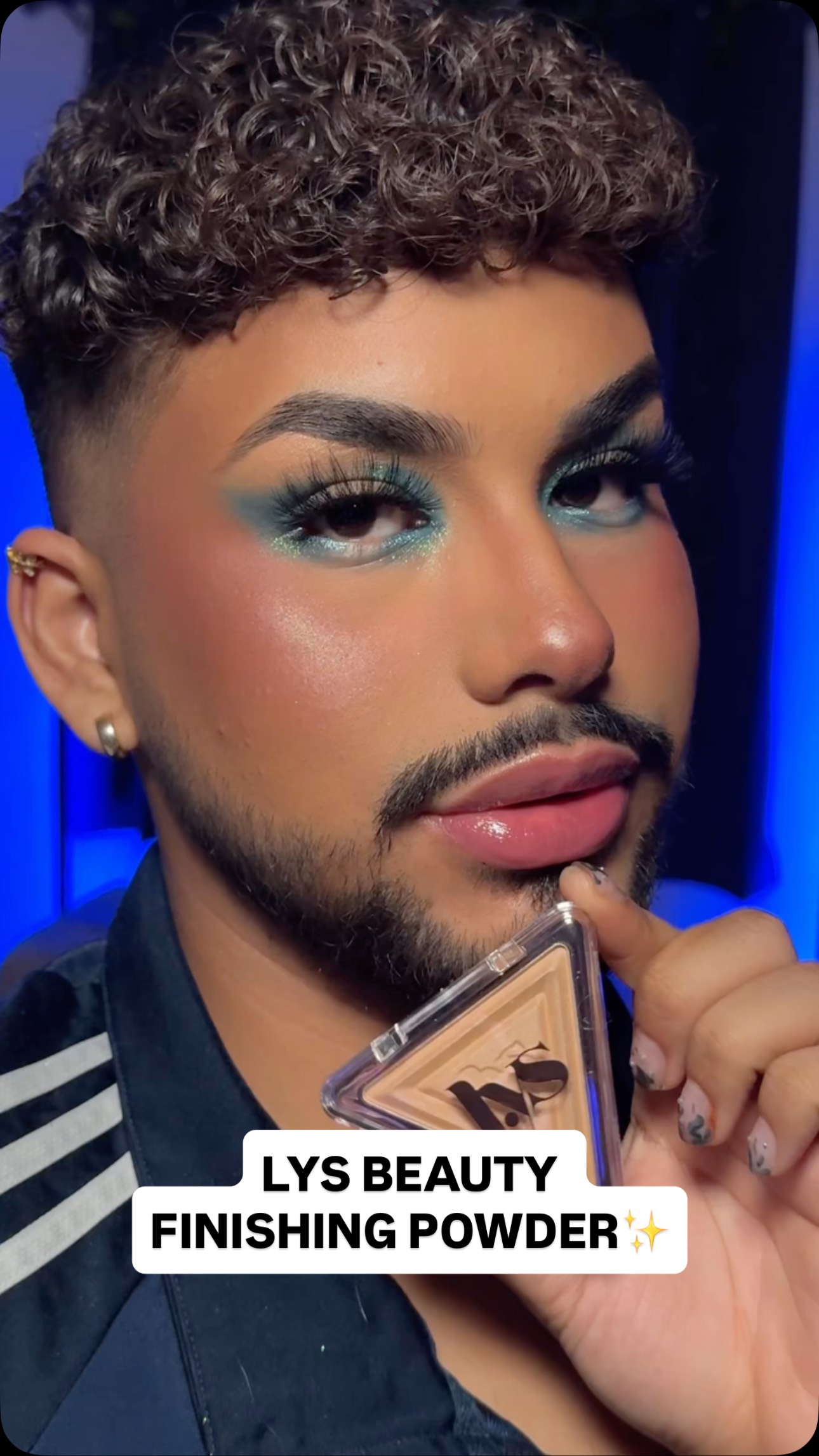Instagram post by @luisdelmar9 for Lysbeauty. Caption reads: We love a finishing powder....