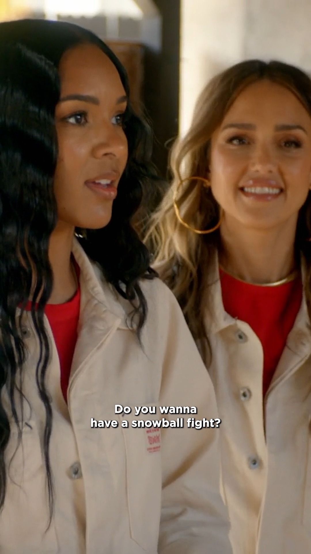 Instagram post by @lizzymathis for Roku. Caption reads: Break out the hard hat and candy cane sledge....