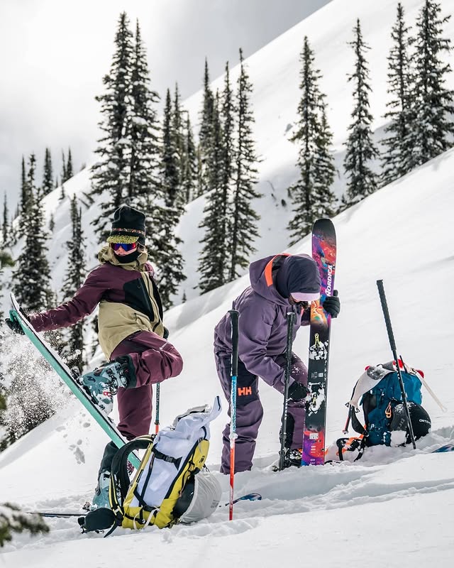 Instagram post by @colleen_gentemann for Helly Hansen. Caption reads: Behind the scenes of “Risk It” an all-new women’s....