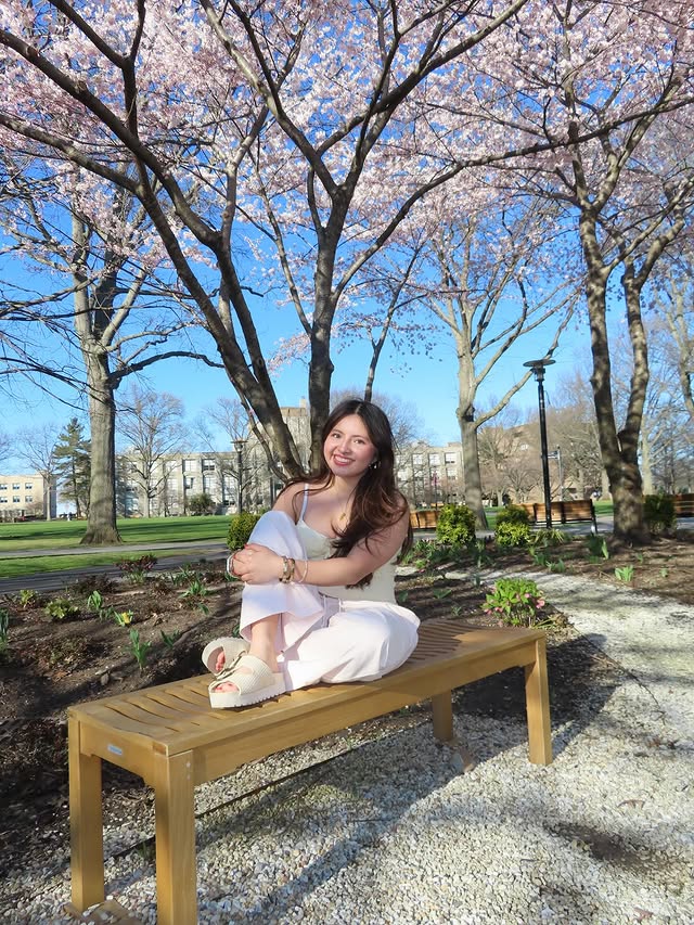 Instagram post by @tiff.esquen for BEARPAW. Caption reads: Blooming into the spring with @bearpawshoes 🌷💛🧸....