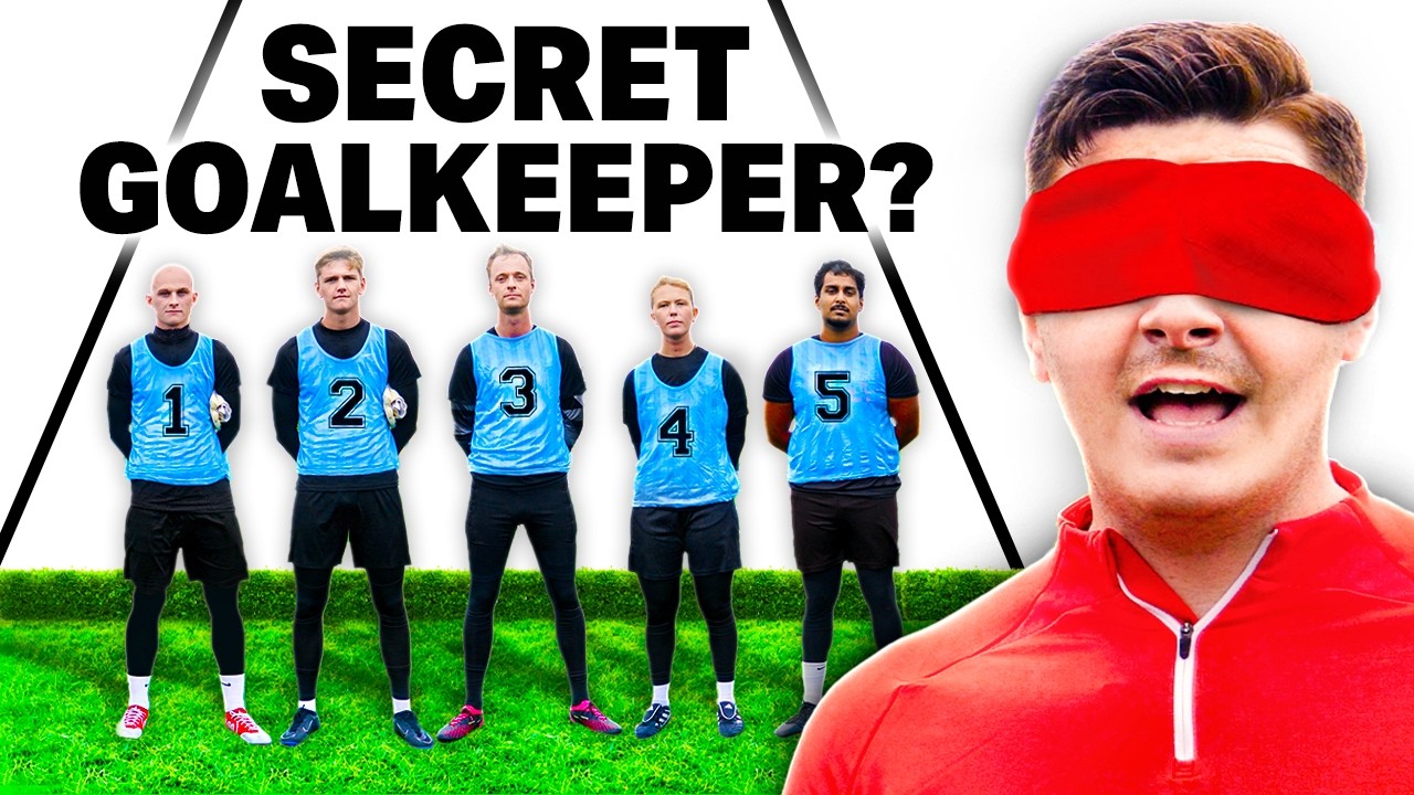YouTube post by @TheScouseGK for The One Glove. Caption reads: GUESS THE FOOTBALLER: Goalkeeper Edition.