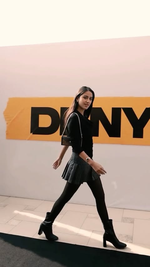 Instagram post by @golabombshell for DKNY. Caption reads: [...] hours. Elevated style. . . . . .....