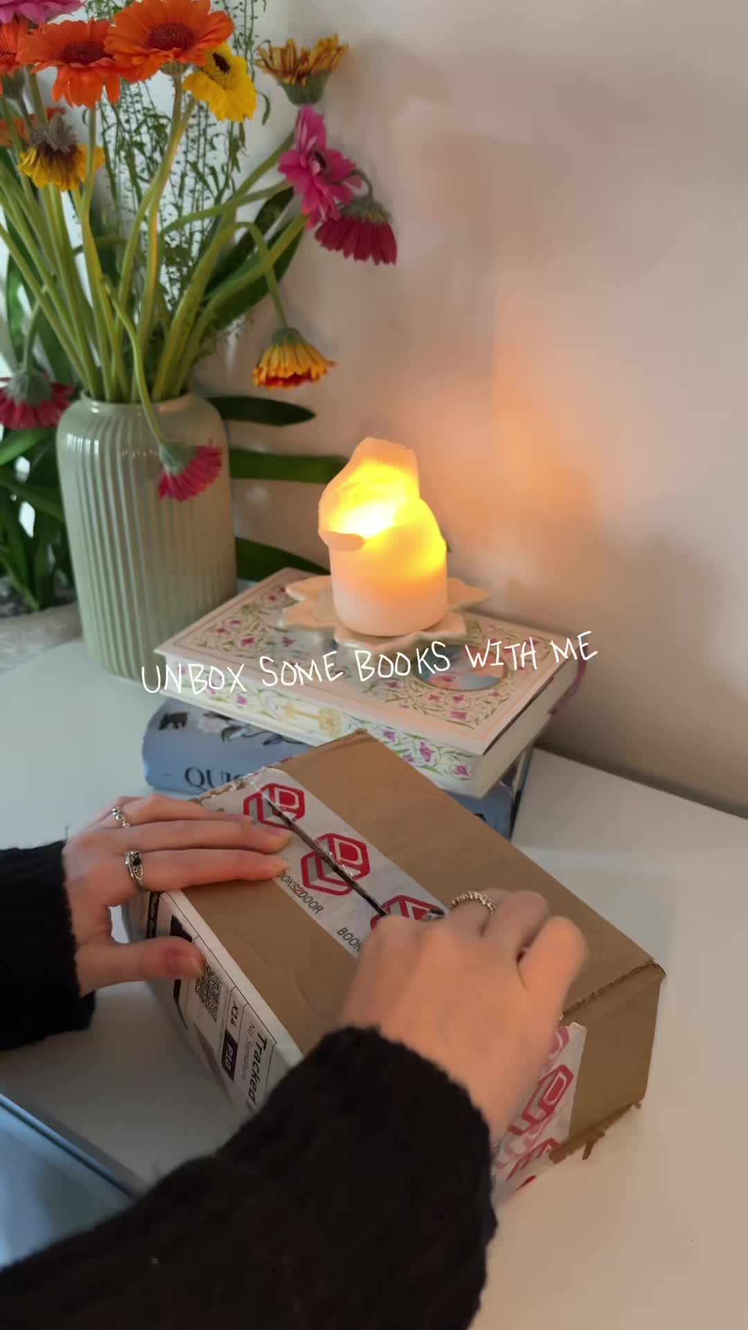 TikTok post by @leilaslibrayy for Books2Door. Caption reads: GIFTED | thank you @Books2Door for coming through....