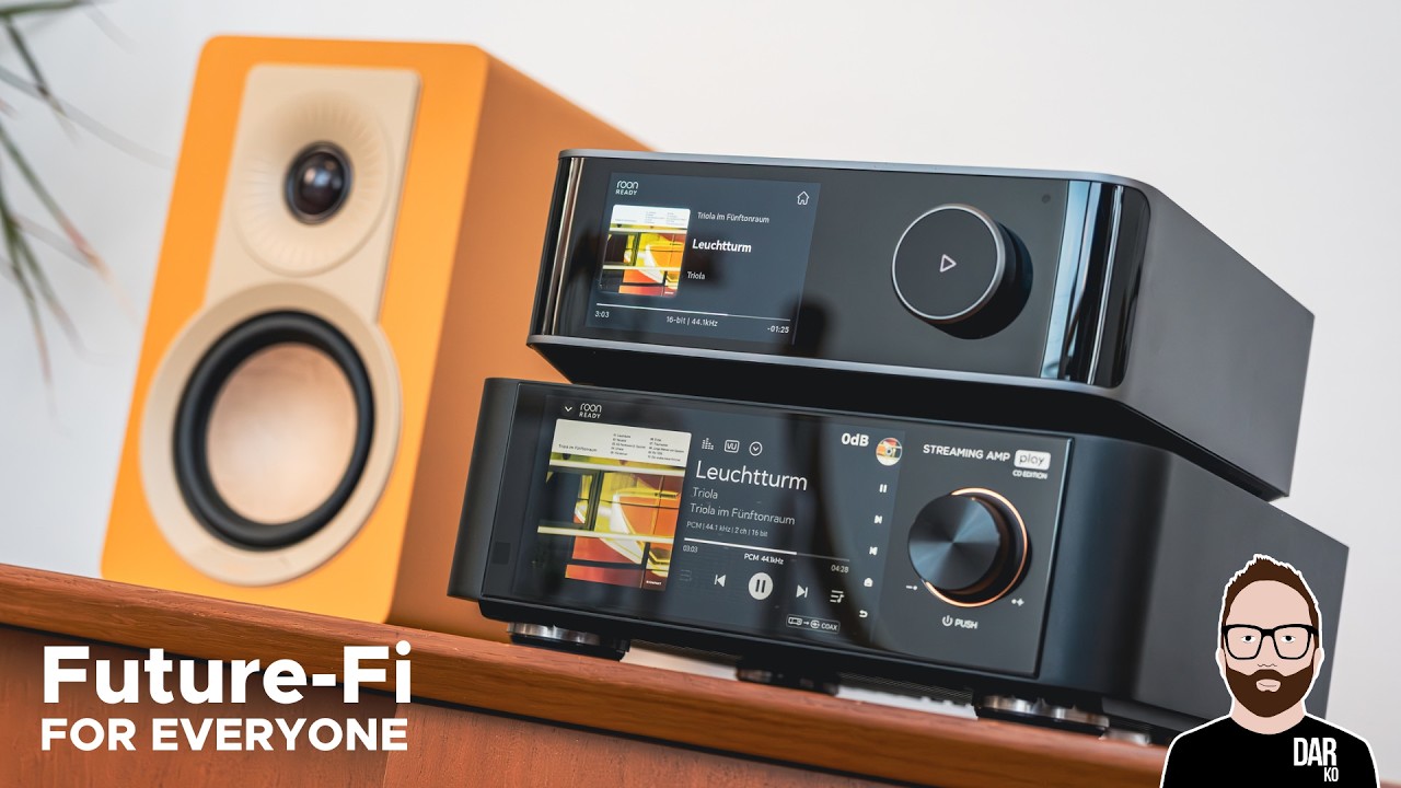YouTube post by @DarkoAudio for Howl. Caption reads: Eversolo PLAY or WiiM AMP Ultra?.
