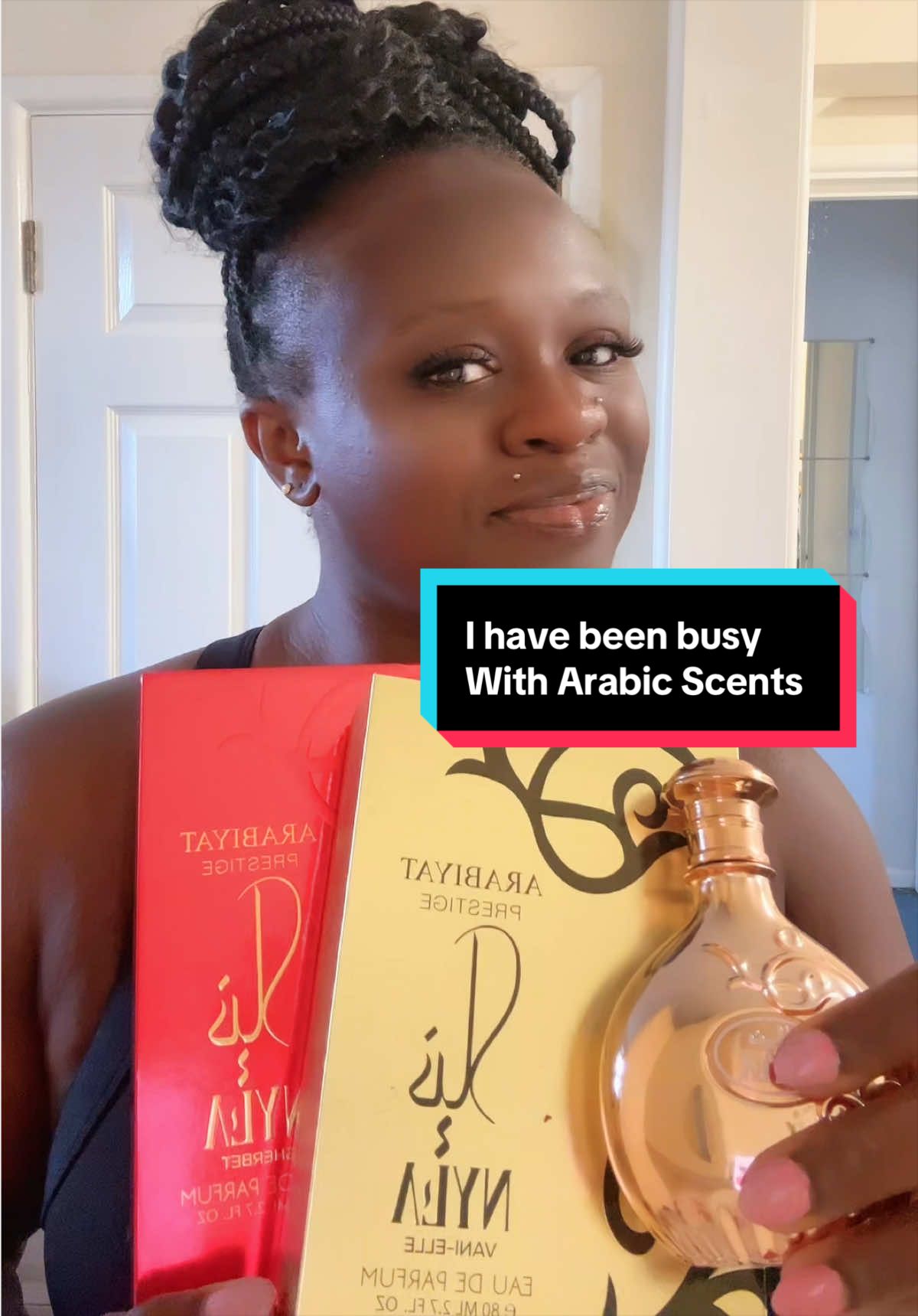 TikTok post by @nurse_kccorner for Salsabeel Perfumes. Caption reads: #perfumes #arabicscents #arabicperfumes....