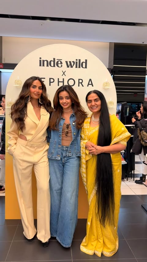 Instagram post by @sonamtailorrr for indē wild. Caption reads: @indewild officially launched at @sephora ✨💛 had....