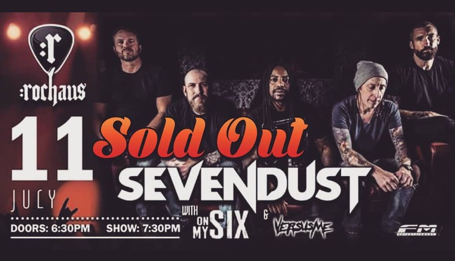 Instagram post by @vsmeband for Sumerian Records. Caption reads: [...] @sevendustofficial @sxmoctane....