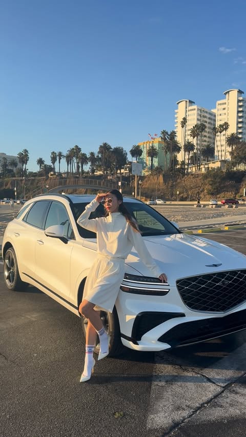 Instagram post by @emilymen for Genesis USA. Caption reads: The desert to the beach and everywhere in between,....