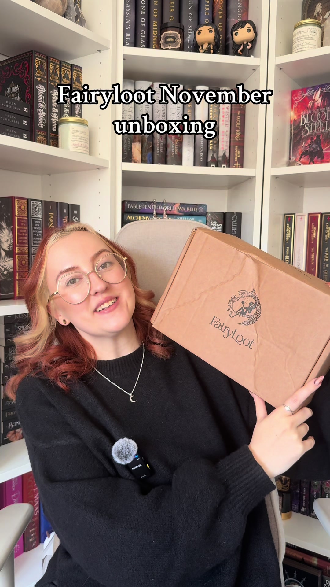 TikTok post by @acourtofspicybooks for FairyLoot. Caption reads: [...] will get you a cheeky discount at @FairyLoot....