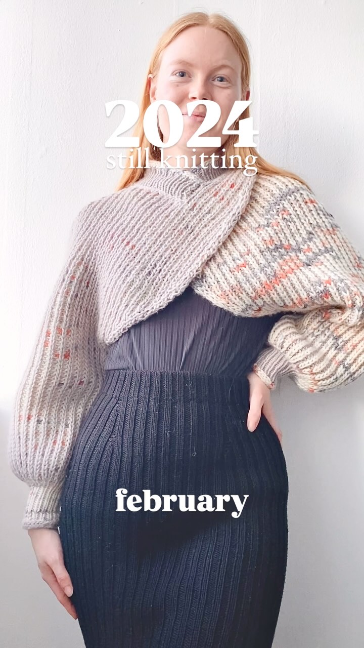 Instagram post by @ohmy.knits for We Are Knitters. Caption reads: Another year of knitting! 🎆

This year actually....