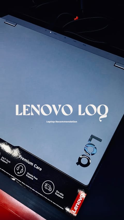 Instagram post by @st.afiaa for Intel. Caption reads: [...] nemu Lenovo LOQ. Laptop ini sudah pakai....