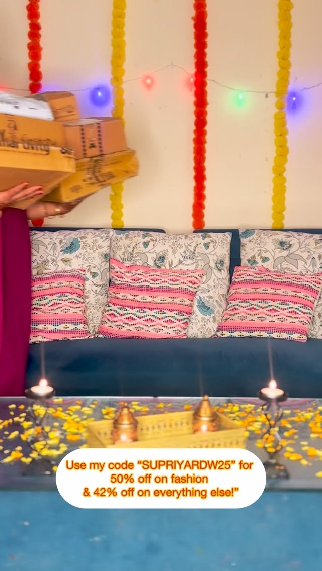 Instagram post by @mama_and_twinopies for FirstCry. Caption reads: #collaborationwith @firstcryindia 
Festive prep is....