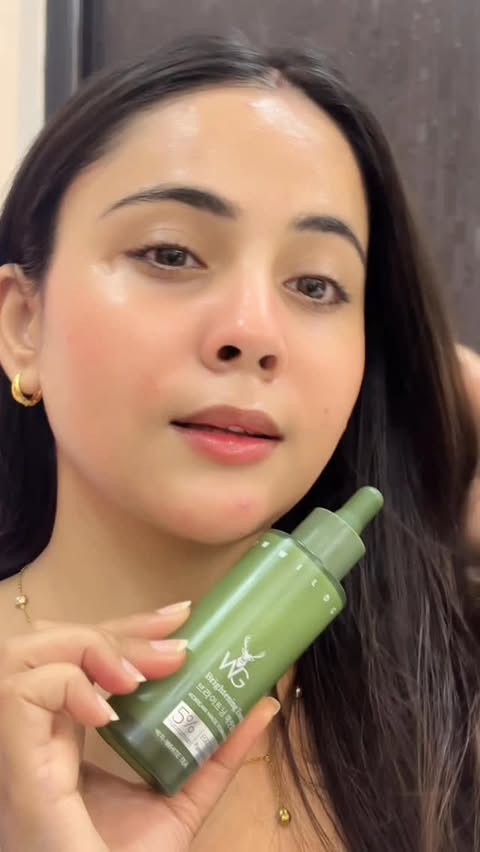 Instagram post by an influencer for WildGlow Skincare. Caption reads: Follow and comment ‘link’ or you can send this....