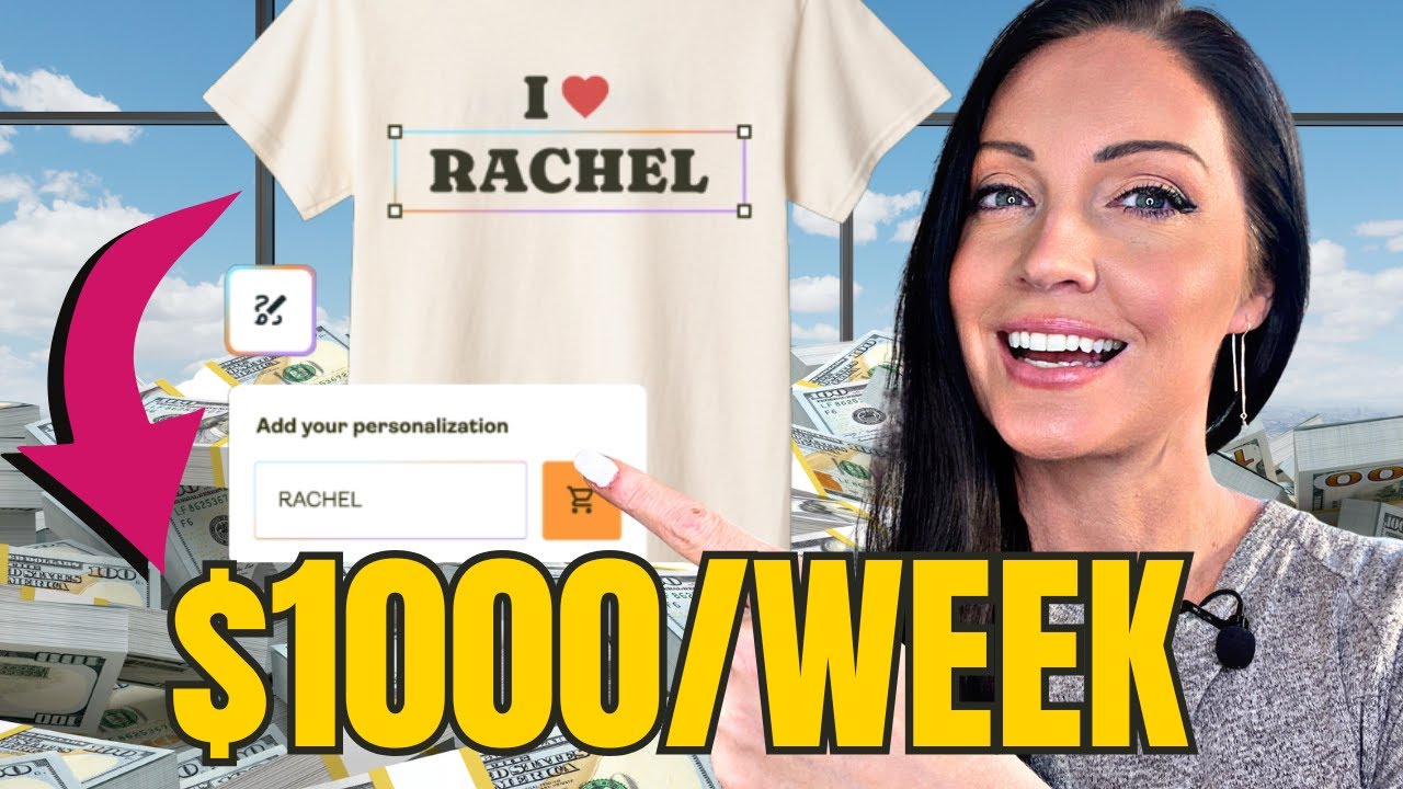 YouTube post by @TheAnjiMartin for Creative Fabrica. Caption reads: New Way to Start a Print on Demand Store With $0....