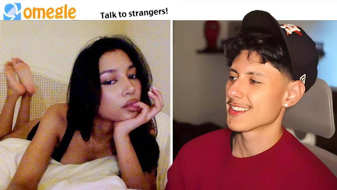 YouTube post by @Straylesss for Tiege Hanley. Caption reads: OMEGLE IS 100% BETTER THAN TINDER 😍.