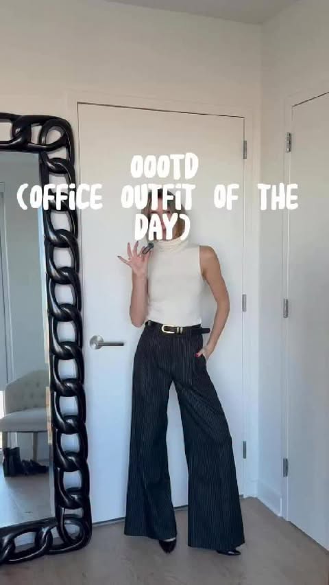 Instagram post by @attired__attorney for STAUD. Caption reads: lazy girl work outfit formula = balancing out....
