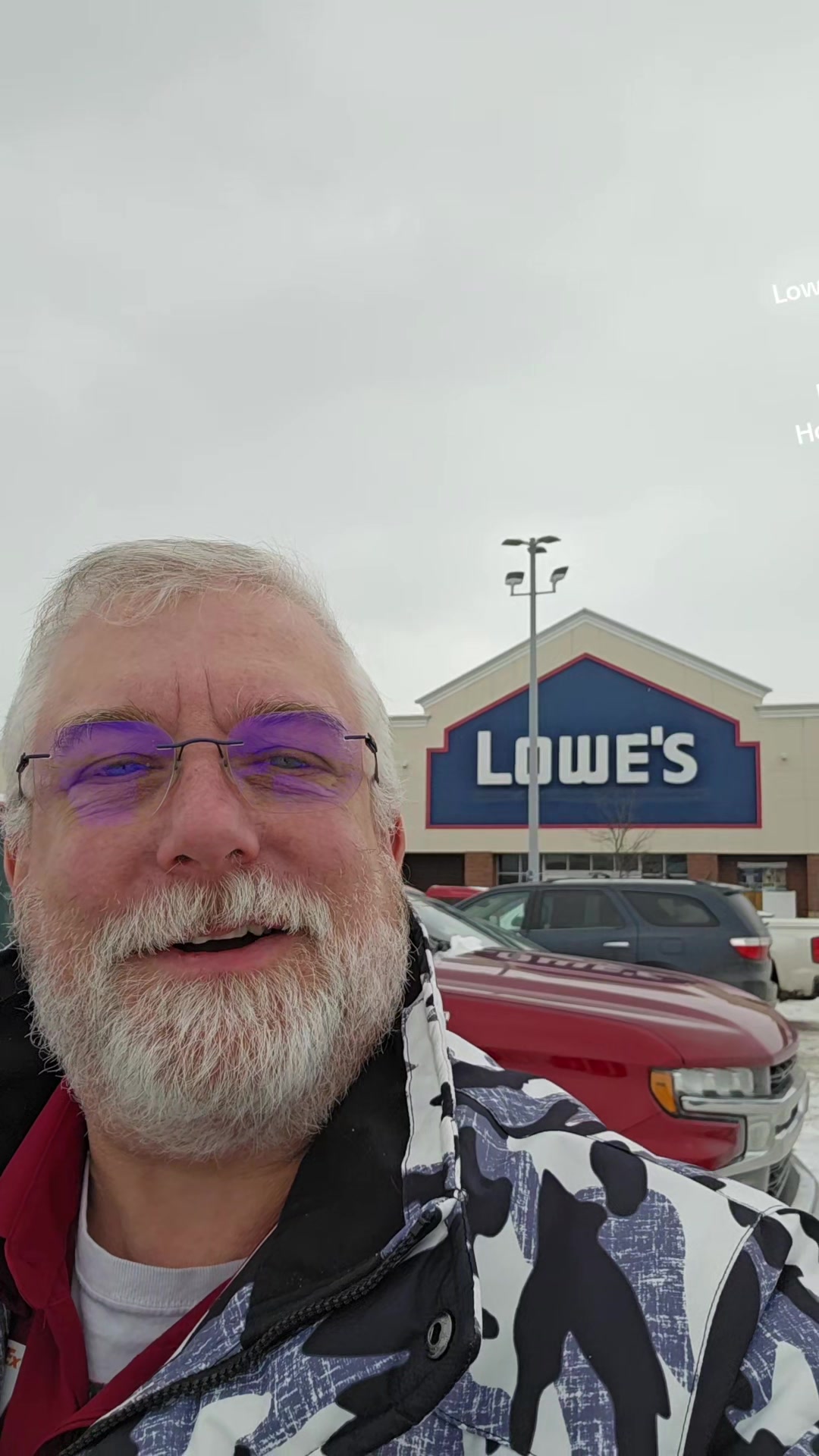 TikTok post by @michaelcrouse1 for Lowe's. Caption reads: Big news! I’ve officially partnered with @Lowe’s....